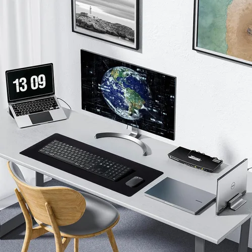 Vista 7 de Reniteco Alfombrilla de mouse grande para juegos con bordes cosidos duraderos, base de goma antideslizante, alfombrilla de mouse para teclado