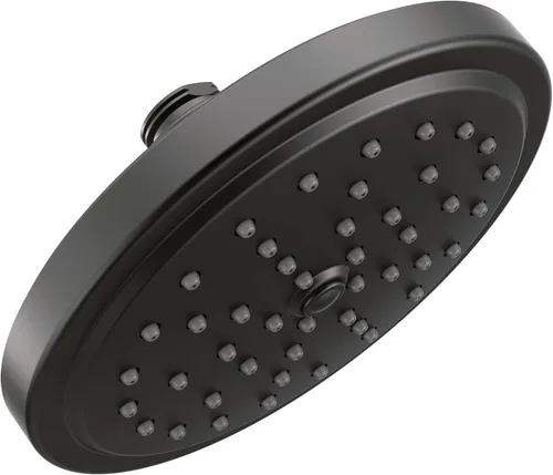Vista 5 de Cabezal de ducha redonda de función única Moen S176EPBG Eco-Performance con tecnología de regadera de inmersión, 17.8 cm, oro cepillado