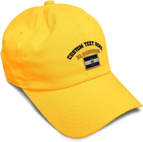 Vista 40 de Speedy Pros Sombrero de béisbol suave bordado papá sombrero El Salvador bandera bordado hombres y señoras gorra de béisbol algodón