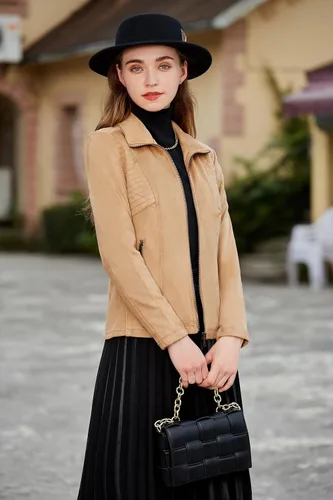 Vista 3 de S P Y M Womens Leather Jacket, Faux Motorcycle Biker Coat, Regular and Plus Size Coat