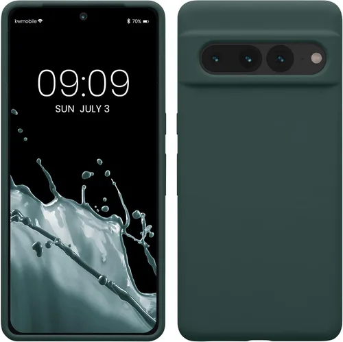 Vista 83 de kwmobile Funda compatible con Google Pixel 7 Pro - Funda de silicona TPU con acabado suave - Piedra antigua