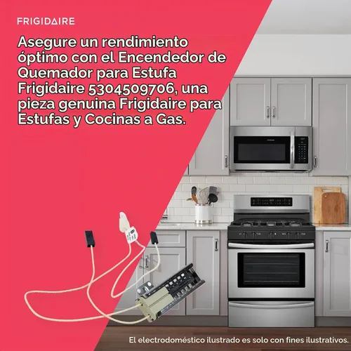 Vista 4 de Encendedor de quemador de estufa Frigidaire 5304509706 para gamas de gas y estufas