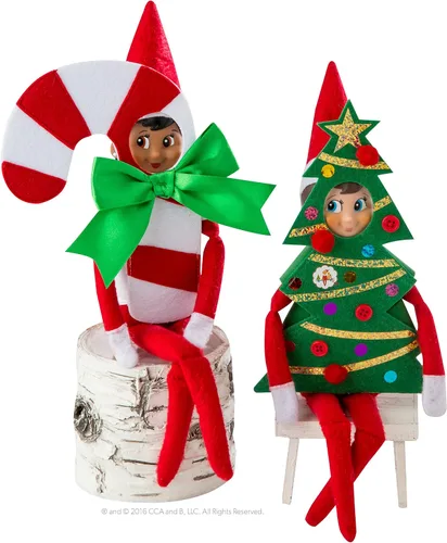 Vista 3 de Elf on the Shelf Claus Couture Haha Holiday Costumes Novedad, rojo/blanco/verde