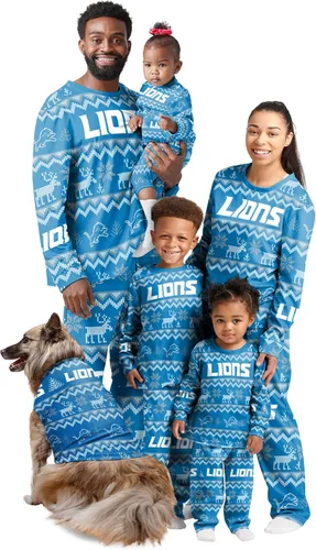 Vista 23 de FOCO NFL womens Nfl Team Ugly Pattern Matching Set Family Holiday Pajamas