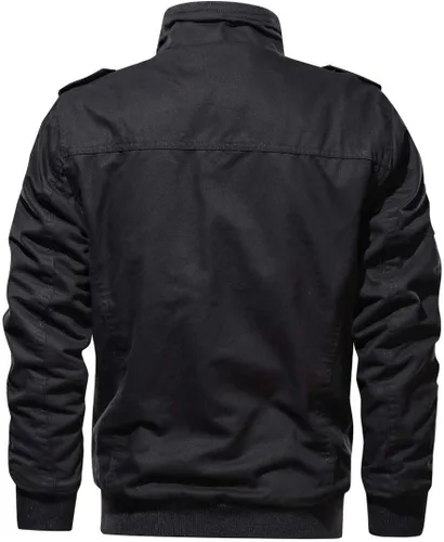 Vista 2 de EKLENTSON Men's Thick Thermal Winter Jacket with Multi Pockets Zip Front Fleece Lined Military Jacket for Men