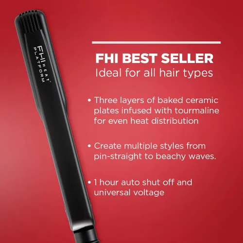 Vista 6 de FHI HEAT Plancha de pelo de turmalina Platform Pro Styling para todo tipo de cabello