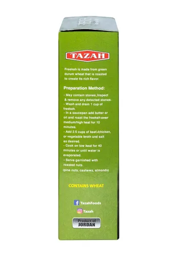 Vista 3 de Tazah Freekeh Trigo duro asado 17.63 onzas de trigo verde 1.1 libras