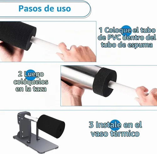 Vista 6 de LANIAKEA Espuma para voltear tazas, 12 piezas de insertos de espuma para manualidades de vasos de 10 a 40 onzas, insertos de girador de vaso negro