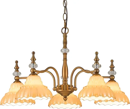 Vista 13 de HDDFL Candelabro de 3 luces, lámpara moderna colgante para comedor, entrada, sala de estar, dormitorio, cocina, marrón y latón