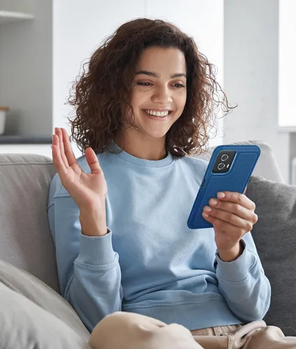 Vista 459 de FNTCASE Funda para iPhone 17 Pro: Fundas delgadas translúcidas de color azul claro compatibles con MagSafe, protección completa de la cámara