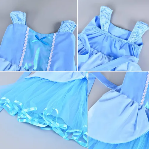 Vista 8 de Party Chili Princess Fairy Costume Toddler Girls Birthday Dress Up With Tiara