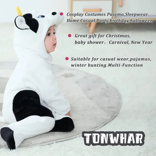 Vista 6 de TONWHAR Baby Boy's Girl's Animal Bodysuit Infant And Toddler's Romper Jumpsuit Halloween Costume Partywear