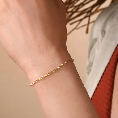 Vista 2 de Gelin Pulseras de cadena Rolo ajustable en oro macizo de 14 quilates