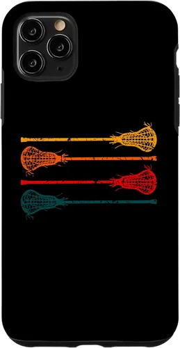 Vista 11 de iPhone 15 Lacrosse Lacrosse Sticks hombres mujeres niñas niños retro caso