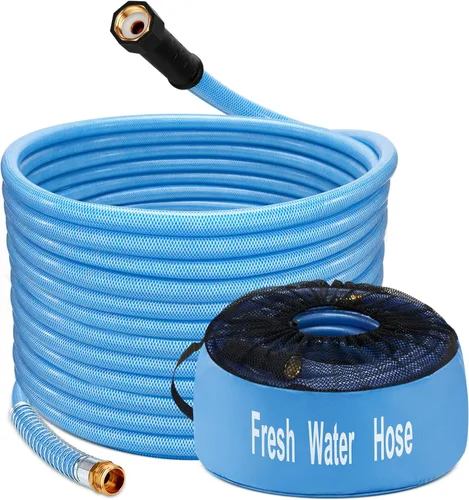 Vista 11 de Kohree: Manguera de agua para caravana de 15 pies mejorada, manguera de agua potable premium de 5/8" para autocaravana, sin fugas, sin arrugas