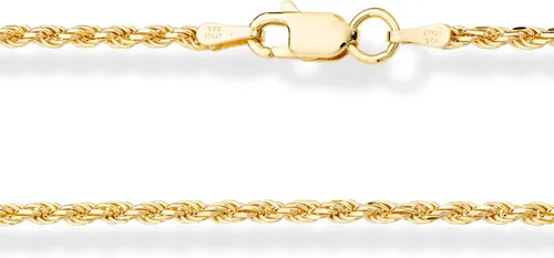 Vista 2 de Miabella 18K Gold Over Sterling Silver Italian 2mm 3mm Diamond-Cut Braided Rope Chain Anklet Ankle Bracelet for Women Teen Girls 925 Made in Italy