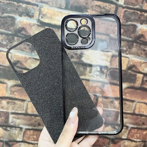 Vista 3 de Funda compatible con iPhone 11 Pro con purpurina, de lujo, linda, flexible, cubierta chapada, protección de cámara, a prueba de golpes, funda