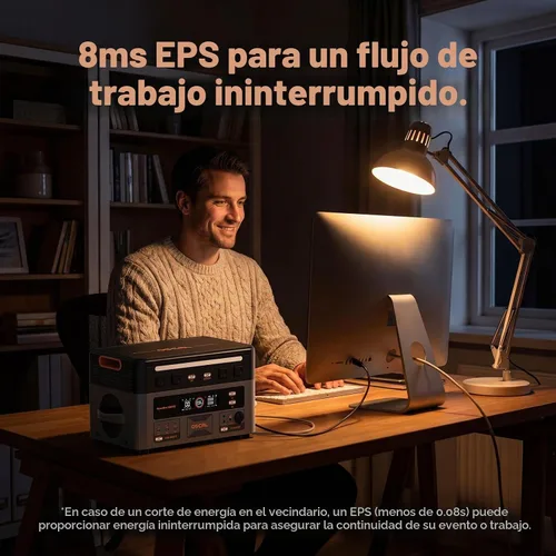 Vista 5 de central eléctrica portátil 3600W PowerMax 3600 PE con el panel solar 200W Generador solar 2016Wh, carga rápida de 1.5 horas, estación de energía