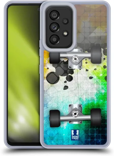 Vista 11 de Head Case Designs Flight Skateboards Gel Case [Military Grade Protection] Compatible with Samsung Galaxy A53 5G (2022)