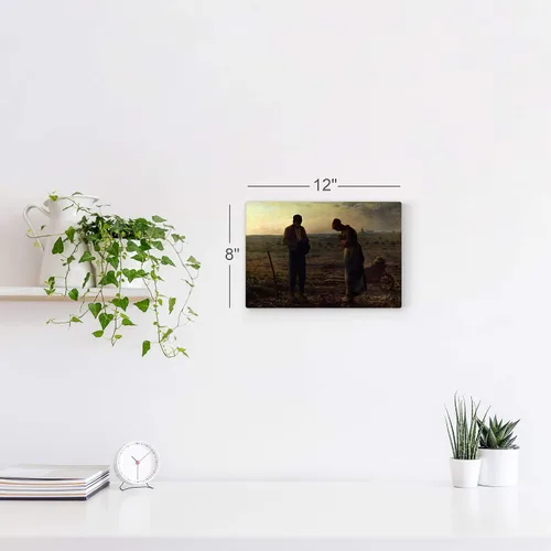 Vista 5 de Diseño de arte de sonrisa, el Ángelus, Jean-Francois Millet Arte clásico Metal Wall Art Print Famoso Arte Fino Pintura al óleo Reproducción