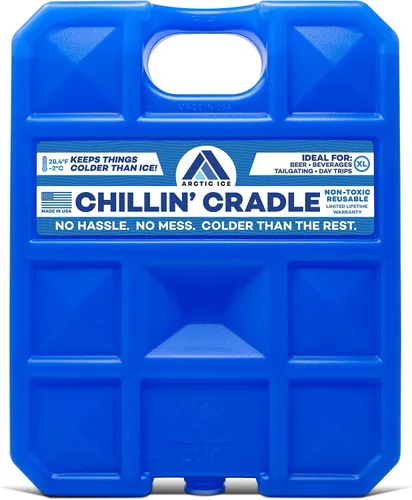 Vista 2 de Artic Ice Chillin' Cradle Series, paquete de hielo reutilizable de larga duración, XL, azul, 5 libras