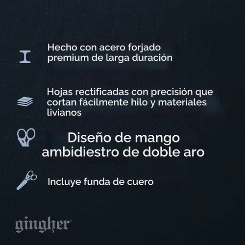 Vista 5 de Gingher Tijeras de bordado de cigüeña de 3.5 pulgadas para tijeras en hilo