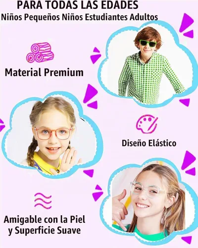 Vista 4 de Correa de lentes para niños pequeños (6.5 a 10 pulgadas), agarre de oreja para lentes de ojos