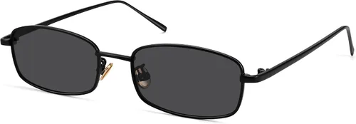 Vista 9 de Y2k - Lentes de sol rectangulares para mujer y hombre, estilo retro de los años 80 y 90 A1 dorado/gris