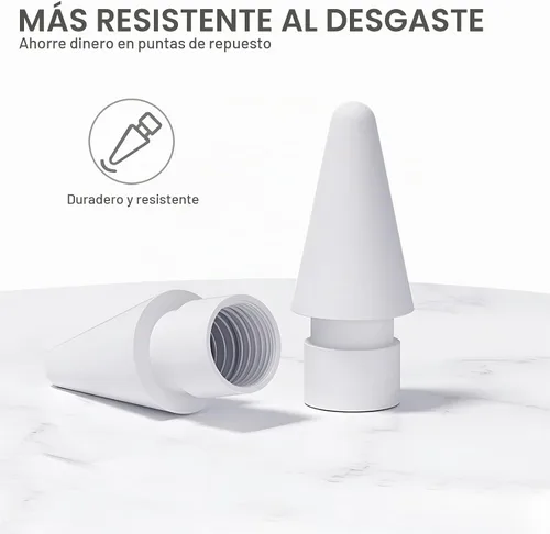 Vista 6 de Puntas de repuesto para Apple Pencil de 1ª generación, 2ª generación, lápiz Pro/USB-C, puntas de iPencil mejoradas, 2 piezas