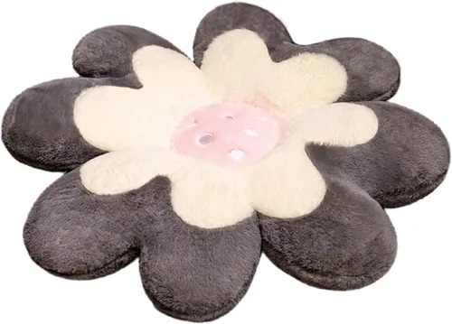Vista 7 de Cojín de felpa con diseño de margaritas, cojín de flores, tapete lumbar para dormitorio, oficina, decoración del hogar y auto (17.7 pulgadas, verde)