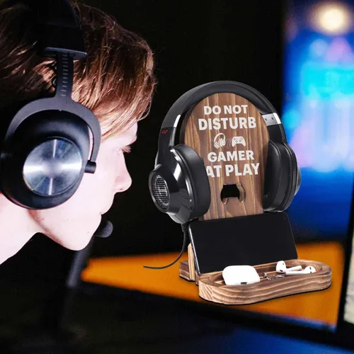 Vista 5 de El mejor regalo para adolescentes, niños y hombres, regalo para adolescentes y niños, soporte de auriculares para juegos, decoración de habitación