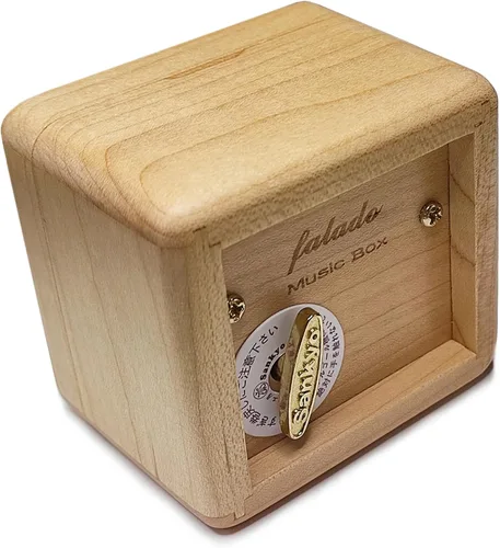 Vista 5 de Caja de música de madera maciza natural grabada con láser, con texto en inglés "You are My Sunshine", mini marco de fotos, Tune of You are My
