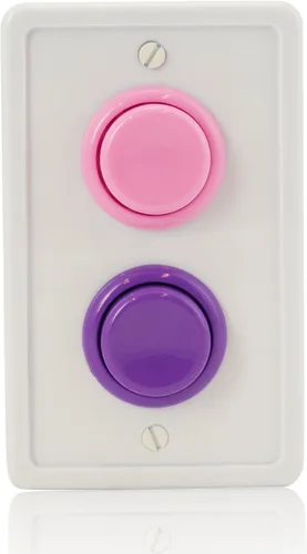 Vista 4 de Caja para interruptor estilo sala de juegos, para decoración del cuarto de los niños o el cuarto de juegos blanco/rosa/púrpura (White/Pink/Purple)