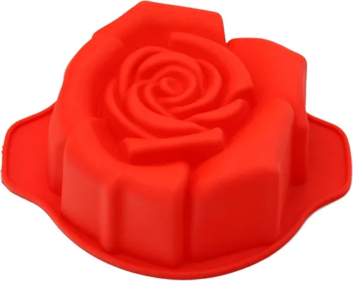 Vista 6 de X-Haibei Molde de silicona para hornear molde de pastel de flores de rosa pequeña que decora el diámetro del postre. 4.5 pulgadas
