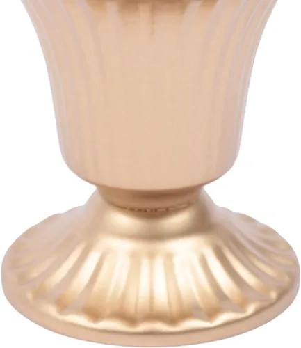 Vista 7 de 10 jarrones dorados para centros de mesa, decoración de mesa de boda para recepción, soporte de flores para el hogar, ceremonia, eventos de Navidad