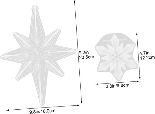 Vista 4 de Didiseaon Moldes de resina para adornos de copo de nieve, 2 piezas, molde de decoración de Navidad, kit de manualidades de Navidad de silicona