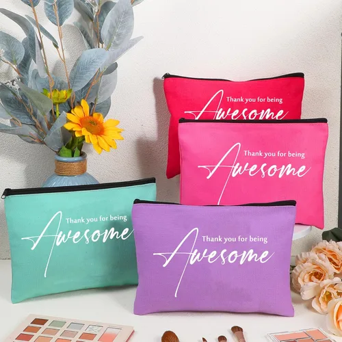 Vista 4 de Buryeah 24 bolsas de cosméticos para mujer, regalo de regreso a la escuela, profesores, estudiantes, regalo de agradecimiento por ser impresionante