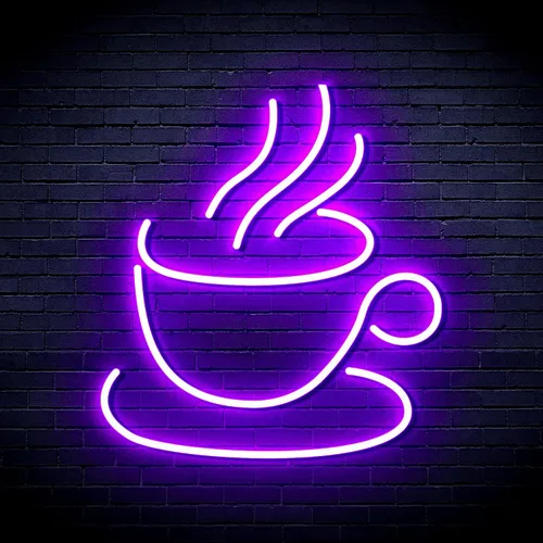 Vista 13 de AdvPro Señal de neón LED de silicona de la flexión del té o del café - azul - st16s33-fnu0410-b