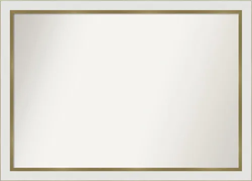 Vista 47 de Amanti Art Espejo personalizado, espejo de baño estrecho Alexandria White Wash, espejo de pared o espejo de tocador de baño sobre el fregadero