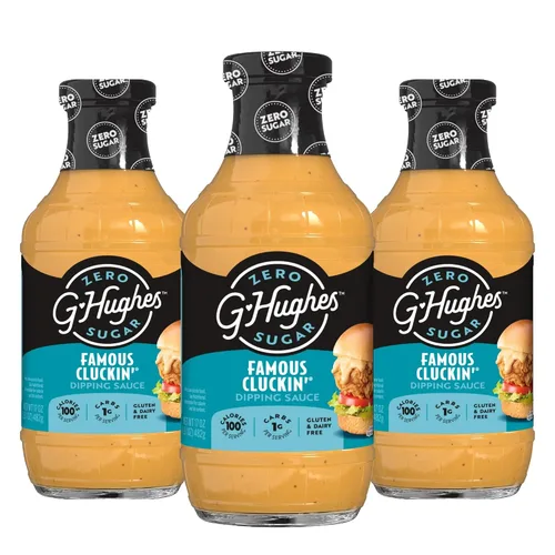 Vista 12 de G Hughes Salsa de chile dulce sin azúcar de 18 onzas (paquete de 3) Salsas de inmersión y adobos que son libres de gluten, bajas en carbohidratos