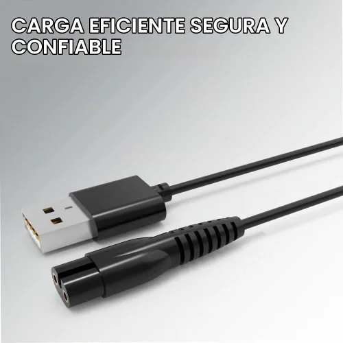 Vista 4 de Cable de alimentación de repuesto para cargador USB Manspot Trimmer