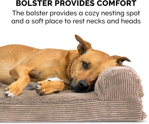 Vista 10 de Furhaven Cama para perro. Sofá estilo tradicional terapéutico. Sofá cama de lujo de sala para mascotas con funda extraíble, para perros y gatos