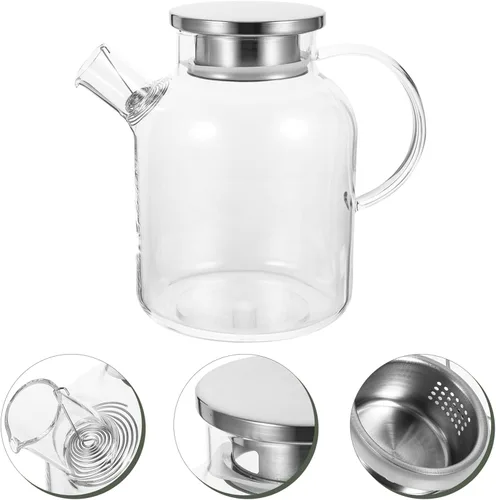 Vista 6 de CALLARON Mango ergonómico Jarra de vidrio Jarra de agua de refrigeración Tetera Jarra de jugo de cocina esencial
