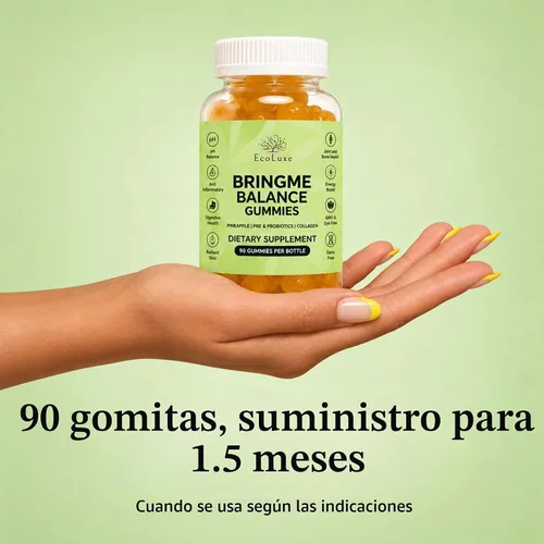 Vista 7 de BRINGME - Gomitas prebióticas y probióticas de equilibrio, piña, colágeno, prebióticos y prebióticos para el equilibrio del pH, salud intestinal