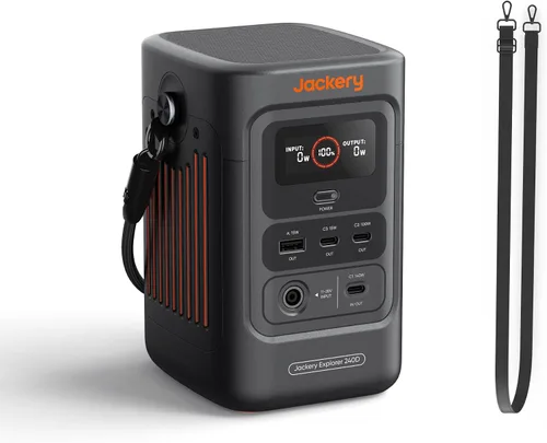 Vista 10 de Jackery Explorer - Banco de energía 240D, estación de energía portátil LiFePO4 de 80,000 mAh, salida de CC de 200 W, carga rápida de 1 hora