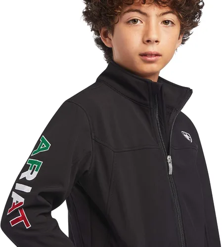 Vista 3 de ARIAT Unisex Youth New Team Softshell Mexico Water Resistant Jacket