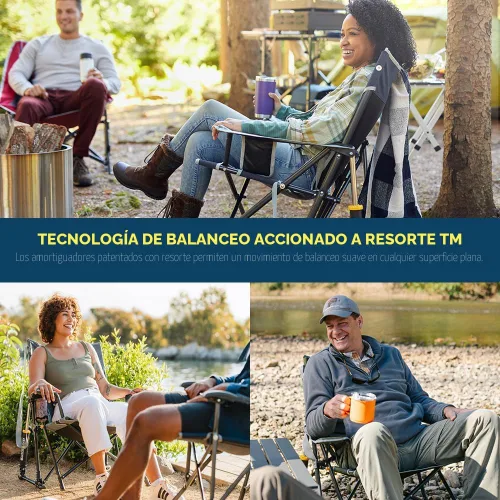 Vista 5 de GCI Outdoor - Mecedora plegable Kickback con portavasos para exteriores