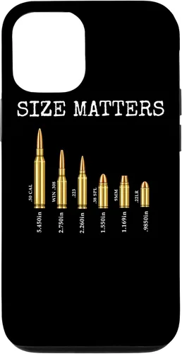 Vista 28 de Ammo & Gun Lover Shirt, Size Matters, Bullets & Caliber Case for iPhone 17