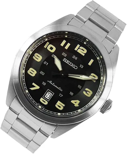 Vista 4 de Seiko SRPC85K - Reloj de moda automático de acero inoxidable plateado para hombre plateado