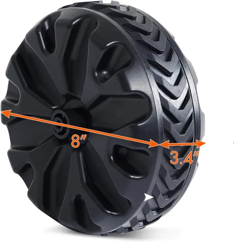 Vista 3 de PORTAL Wagon Wheels Replacement 8" Diameter X 3.4" Wide for Utility Wagon Cart
